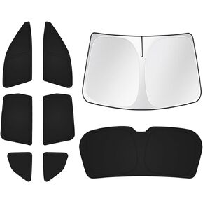 T TGBROS Window Sunshade Custom Fit for 2019-2023 2024 Subaru Forester Accessories Windshield Rear Side Window Full Set Car Sun Shades Blocks UV Rays Keeps Your Vehicle Cool Foldable 8PCS