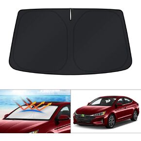 KUST Windshield Sun Shade for 2021-2024 Hyundai Elantra Accessories Sunshade Window Sun Visor Protector Foldable Blocks UV Rays Keep Your Car Cooler