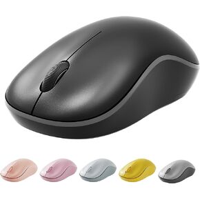 Nulea Wireless Mouse, Bluetooth 5.0 & 2.4G Dual-Mode Connectivity, Sleek, Ergonomic Design in 10 Colors, Perfect for iPad, Laptop & PC Use (Black)
