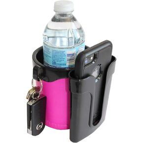 BikeCupHolder - Cell Phone - Keys - Holder Combo for Beach Cruiser - Commuter Bike