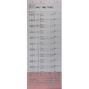 10 Label Mechanic's Daily Job Time Tickets/Flag Sheets #1508, AP-1508T-AB (V8*) (250)