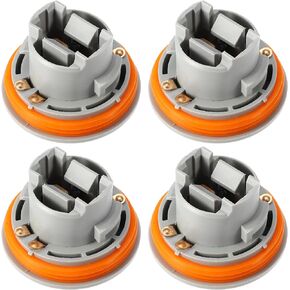 Rear Brake Taillamp Light Bulb Tail Light Bulb Sockets for Dodge Durango 1998-2003 Plastic Gray (Set of 4)