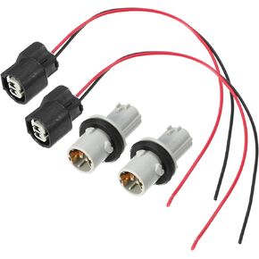 Fender Turn Signal Socket with Wire Harness Turn Signal Lamp Socket Parking Light Bulb Socket for Honda CRV 2015-2016 Plastic Gray (Set of 2)