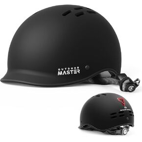 OutdoorMaster Bike Helmet for Adults,Adjustable Cycling Helmet with Light for Men & Women - Safety Certified for Bicycle Skateboard Road Bike Skating Roller Commuting Helmet