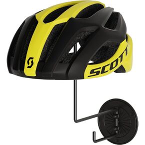 Wallniture Giro Helmet Holder Wall Mount, Bike Helmet Rack, Hooks for Hanging Motorcycle Accessories Metal, Black