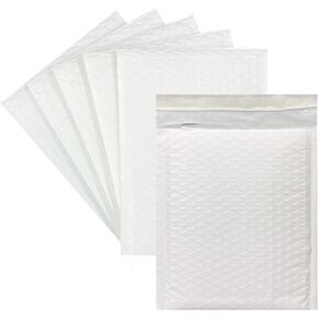 100 Pack Self-Seal Bubble Pouch Bags 7.5x7.5 Inch Small Bubble Out Bag Pouches Clear Double Walled Bubble Cushioning Bags for Packing, Shipping and Storage