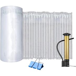Large Bubble Cushioning Wrap Roll - 12 inch x 164feet Inflatable bubble Column wrap roll Air Pillow for heavy duty Packing shipping Moving with Free Pump, Large Bubble Roll Wrap Shipping Supplies