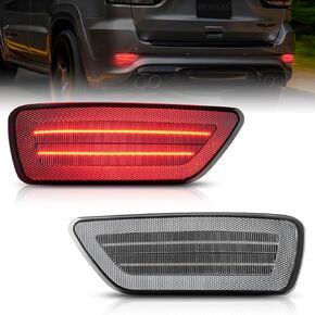 LED Rear Bumper Reflector Lights Compatible with Jeep Compass 2011-2017 Fog Light Assembly for Grand Cherokee 2012-2018, Patriot 2013-2017, Dodge Journey 2011-2020 Pack of 2