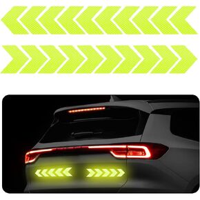 20PCS Car Arrow Reflective Stickers, Waterproof Vehicle Safety Warning Sign Decal for Rear Bumper Body Trunk, Universal Self Adhesive High Intensity Night Visibility Reflective Film (Blue)