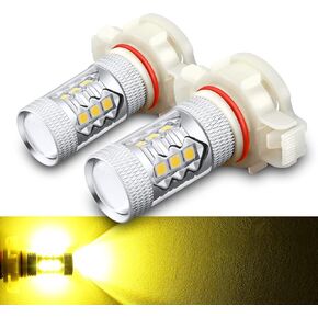 Alla Lighting H11 H8 LED Bulbs, 3000K Golden Yellow H16 Fog Lights or Daytime Running Lights(DRL) Lamps, 360° Xtreme Super Bright High Power 3030 SMD Replacement for Cars,Trucks, SUVs, Vans