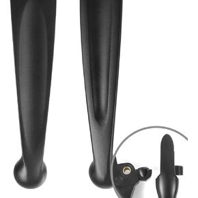 KiWAV Hydraulic Brake and Cable Clutch Hand Control Levers Clean Look Black compatible for Harley '18-later Softail