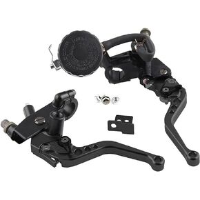 Sporacingrts 2PCS 7/8" 22MM Clutch Brake Levers Master Cylinder Reservoir Set Compatible with Suzuki Motorcycle 125-600CC