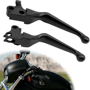 Motorcycle Motorcycle Hand Levers Brake Clutch Lever Chrome Compatible with Harley Sportster 883 1200 Dyna Touring Road King Heritage Softail Fat Bob (1 Pair)