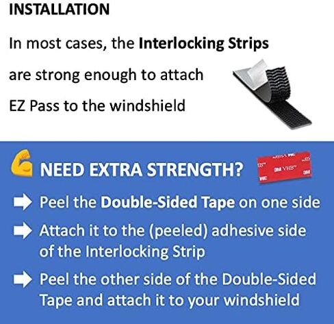 EZ Strips – Set of Black Interlocking Strips and Double-Sided Tape (Replacement Kit for EZ Skin Bundle) in Kuwait