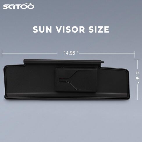 SCITOO Left Driver Side Black Sun Visor Assembly fit for 2006 2007 2008 2009 2010 2011 2012 2013 2014 2015 for Mazda MX-5 Miata (NE5169320D02) in Saudi Arabia