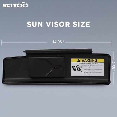 SCITOO Left Driver Side Black Sun Visor Assembly fit for 2006 2007 2008 2009 2010 2011 2012 2013 2014 2015 for Mazda MX-5 Miata (NE5169320D02) in Saudi Arabia