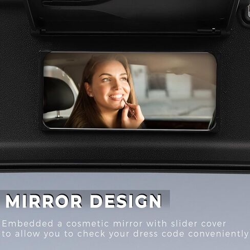 SCITOO Left Driver Side Black Sun Visor Assembly fit for 2006 2007 2008 2009 2010 2011 2012 2013 2014 2015 for Mazda MX-5 Miata (NE5169320D02) in Saudi Arabia