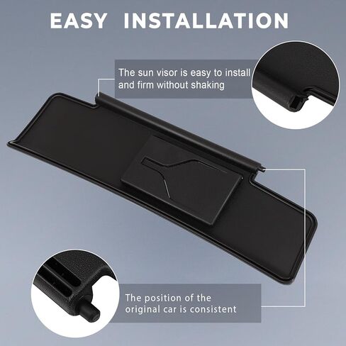 SCITOO Left Driver Side Black Sun Visor Assembly fit for 2006 2007 2008 2009 2010 2011 2012 2013 2014 2015 for Mazda MX-5 Miata (NE5169320D02) in Saudi Arabia