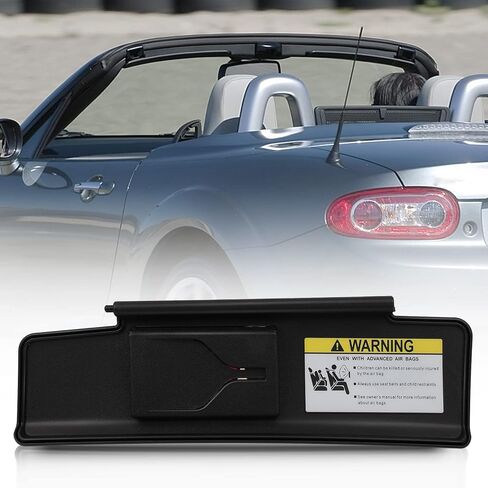 SCITOO Left Driver Side Black Sun Visor Assembly fit for 2006 2007 2008 2009 2010 2011 2012 2013 2014 2015 for Mazda MX-5 Miata (NE5169320D02) in Saudi Arabia