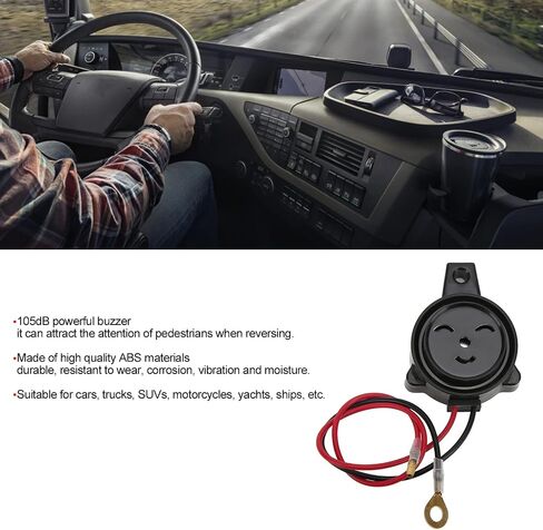 Reverse Beeper, Easy Installation Backup Alarm Durable for Car Truck SUV Motorcycle Buses in Saudi Arabia