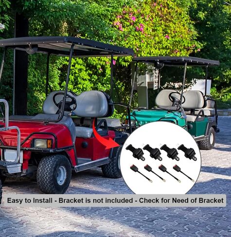 مجموعة أحزمة مقاعد عربة الجولف العالمية قابلة للسحب لعربة الجولف ونادي السيارات EZGO Yamaha Go Kart ATV UTV Bus (مجموعة من 4) in Saudi Arabia