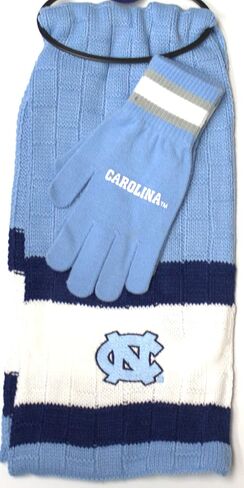 مجموعة وشاح وقفازات منسوجة للطقس البارد من North Carolina Tar Heels in Kuwait