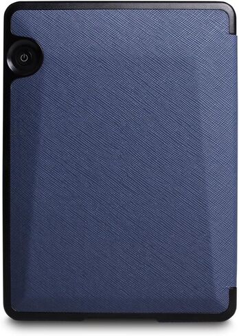 غطاء حافظة WALNEW New Origami لجهاز Amazon Kindle Voyage (نوفمبر 2014) - حماية كاملة للجهاز مع جلد PU ووظيفة التنبيه التلقائي الذكي للنوم (غطاء أوريغامي أزرق داكن) in Saudi Arabia