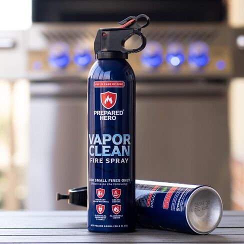 رذاذ حريق Vapor Clean من شركة Ready Hero - عبوة من 4 قطع - طفاية حريق محمولة للمنزل والسيارة والجراج والمطبخ - تعمل على الأجهزة الكهربائية والشحوم وحرائق البطارية والمزيد - صغيرة الحجم وسهلة الاستخدام in Kuwait
