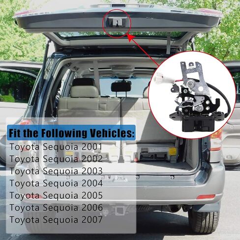 Rear Liftgate Actuator Hatch Trunk Latch Tailgate Lock Replaces for Toyota Sequoia 2001 2002 2003 2004 2005 2006 2007 69301-0C010 64680-0C010 931-861 in Saudi Arabia