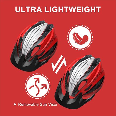 Adult Bike Helmet Bicycle Helmets for Men Women Cycling with Detachable Visor Stylish Lightweight in Kuwait
