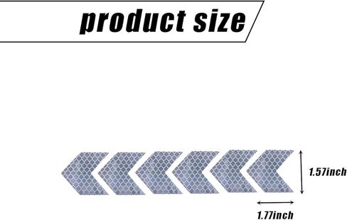 24 PCS Arrow Reflective Stickers, Rear Bumper Safety Warning Stripe Sticker, Night Visibility Waterproof Adhesive Decals, Guidance Decoration, Universal for Car, Motorcycle (Fluorescence Green) in Kuwait