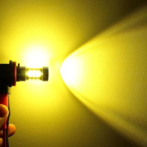 مصابيح Alla Lighting H11 H8 LED، مصابيح ضباب H16 صفراء ذهبية 3000K أو مصابيح تشغيل نهارية (DRL)، 360 درجة إكستريم فائقة السطوع عالية الطاقة 3030 SMD بديلة للسيارات والشاحنات وسيارات الدفع الرباعي والشاحنات الصغيرة in Kuwait