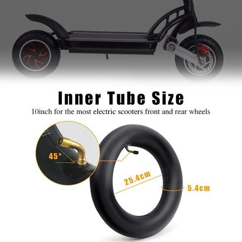عبوتان من الأنبوب الداخلي، إطارات أنابيب داخلية مقاس 10 × 2.125 (10 بوصة)، إطار مطاطي سميك بديل مع 2 × عصا إطار للدراجات البخارية الكهربائية ودراجات الغاز ودراجات الجيب ودراجات التنقل in Kuwait