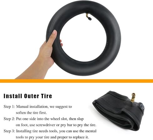 عبوتان من الأنبوب الداخلي، إطارات أنابيب داخلية مقاس 10 × 2.125 (10 بوصة)، إطار مطاطي سميك بديل مع 2 × عصا إطار للدراجات البخارية الكهربائية ودراجات الغاز ودراجات الجيب ودراجات التنقل in Kuwait
