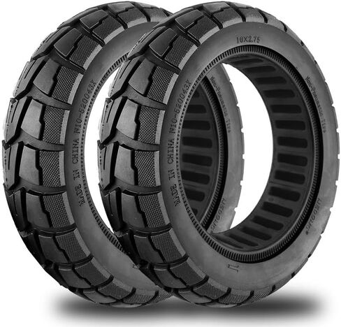 إطارات سكوتر 10X2.75: إطار صلب 70/65-6.5 لعجلات استبدال سكوتر Hiboy Max3 Titan Pro Evercross H5 Hover 1 Alpha الكهربائية 10x2.70-6.5، 10x2.75-6.5 بدون إطار مطاطي للطرق الوعرة in Kuwait