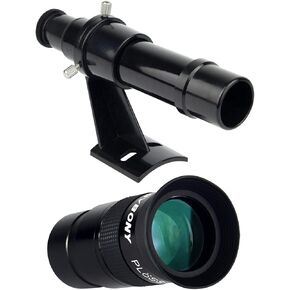 SVBONY Telescope Eyepiece 40mm 1.25 inch Plossl Telescope Lens, Bundle with Finder Scope 5x24 with Bracket Plastic Accessory Kit