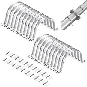 20 Pcs Hangers for 4" Dust Collection Hose and Pipe Stainless Steel Hose Hangers with Mounting Screws 4 Inch Dust Collection Fittings Collector Accessories