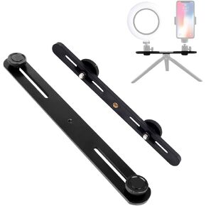 TORMEN Dual Flash Bracket Camera Mount Adjustable Extension Bar for DSLR Camera LED Light (2 Pcs Wide and Narrow)