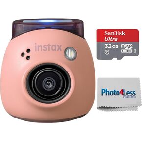 Fujifilm Instax PAL Digital Camera - Powder Pink, Bundle with 32GB Micro SD Card