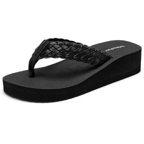 شبشب فليب فلوب نسائي مريح يدعم قوس القدم من حجر الراين صنادل صيفية للشاطئ منزلق بحزام ناعم منسوج سهل الارتداء خفيف الوزن كاجوال للمشي صنادل ثونغ in Kuwait