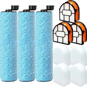 WD161 الأسطوانة ومرشح لاتفاق القرش Hydrovac Messmaster Wet Dry WD161 WD261 AW261 و Shark WD101 WD201 WD100 WD200 AW201 WD200C WD201C WD101C FACUUM FACUUM ، 3 BREDS ، 4 FOAM FILLERS ، 3 FILTER