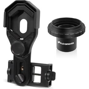 Astromania T-Ring Set for Nikon SLR/DSLR Cameras - Bundle with - Smartphone Photography Adapter