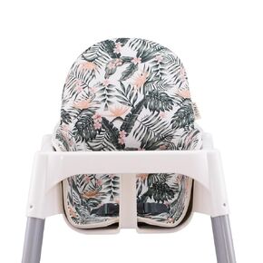 JYOKO Kids High Chair Cushion Compatible with IKEA Antilop 100% Cotton + Foam + 3D Air Confort Made (Pink Sparkles)