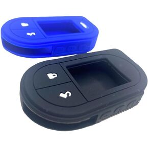 blue and black 5706 4706 7756V 7351V 7752V Silicone Case 2 Way Remote Control 7752V 7756V Soft Silicone Protective Cover Case New Compatible Replacement For Viper Part Anti-fall 2pcs