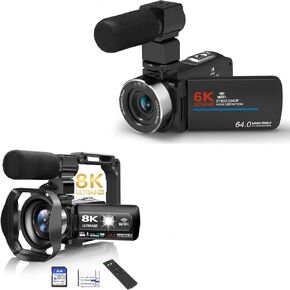 8K Plus 6K Video Camera Camcorder with Night Vision