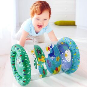 The Peanutshell Inflatable Tummy Time Roller – Crawling Toys for Babies, Soft & Supportive Baby Tummy Time Roller, Water-Friendly Crawling Toys for 6-12 Months - Montessori