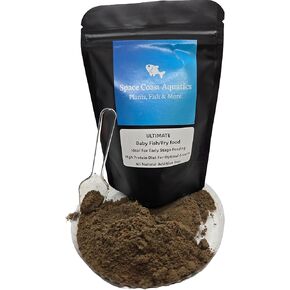 Ultra Fresh Baby Fish Food New Born Fish Fry Food with Krill, Beef Heart, Salmon Meal, Spirulina
