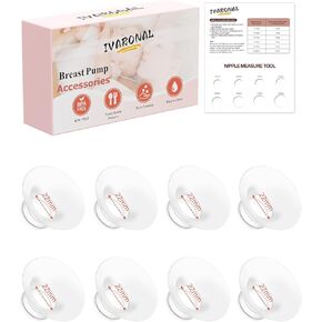 10pcs Flange Insert 14/16/18/20/22mm*2 pcs Compatible with Compatible with Momcozy M9/M6/M5/S12 Pro/V1 Pro/V2 Pro,for Spectra/Medela/MomMed/eufy/Lansinoh/Elvie Breast Pump,Replace for Momcozy Parts