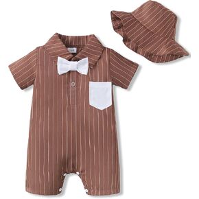NZRVAWS Newborn Baby Boy Clothes Infant 0 3 6 9 12 Months Romper Sleeveless Jumpsuit 3PC Bodysuit Hat 3PC