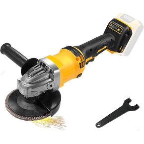 Cordless Angle Grinder Tool Compatible with Dewalt 20V MAX Battery, Brushless Motor, 3 Variable Speed Control for Metal Cutting, Grinding, & Polishing (Battery Not Included)